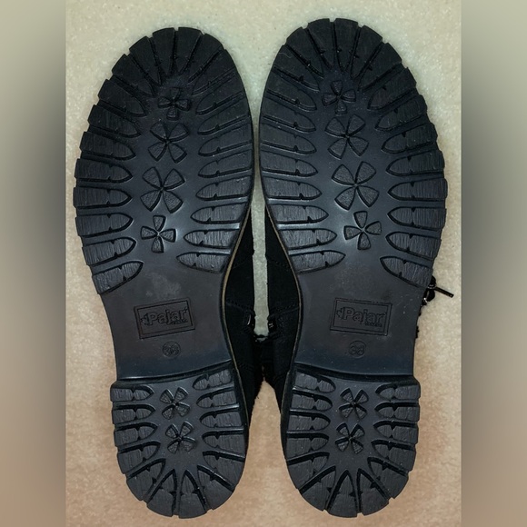 Womens Pajar waterproof suede winter booties, black, side zipper, NWOB, 7.5M - Picture 4 of 10